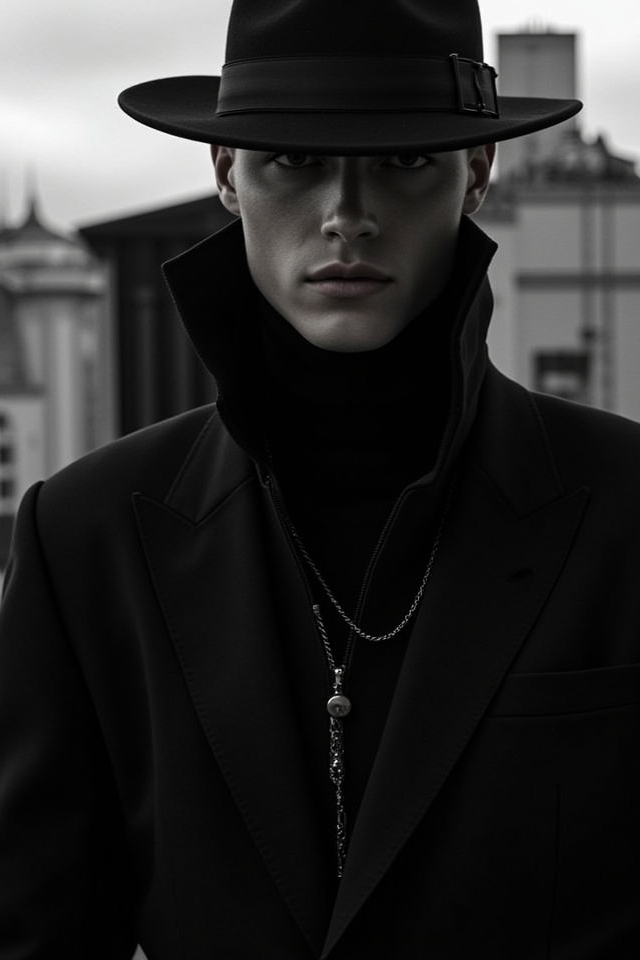 mysterious all black ensemble allure
