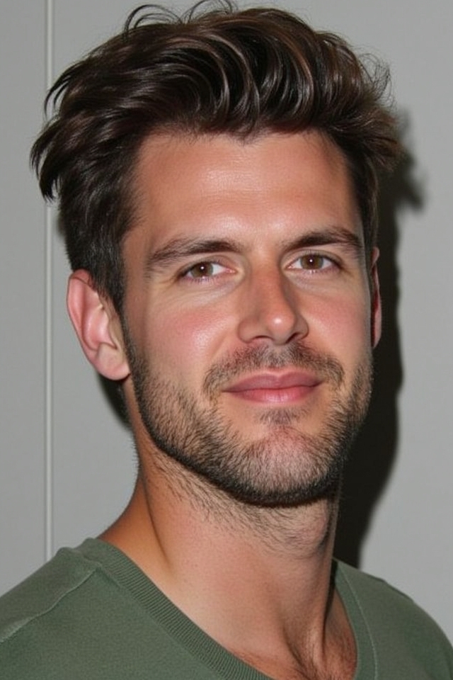 neatly trimmed detached mustache