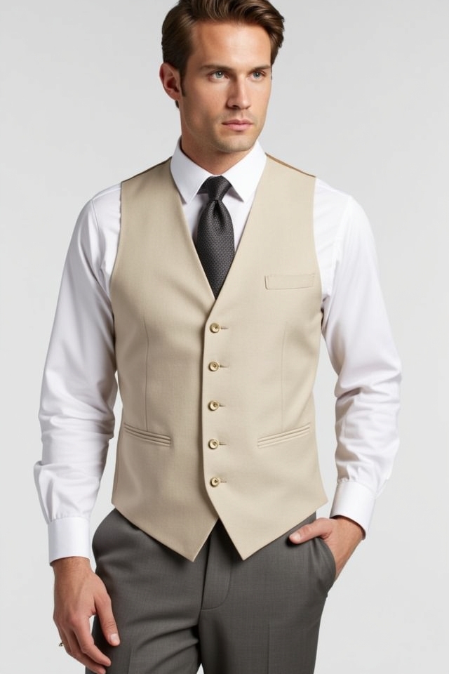 nude vest dress pants