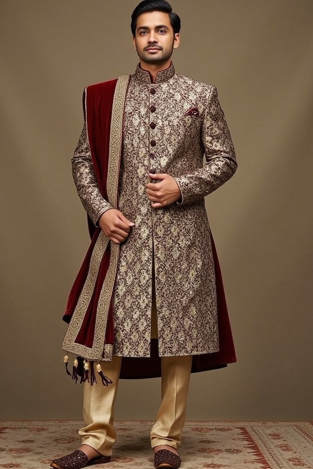 ornate embroidered flared kurta