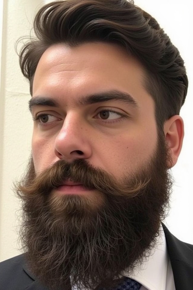 oval faces polished circle beard