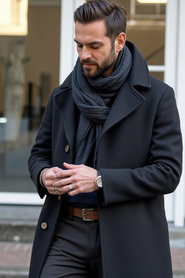 overcoat with smart accessories