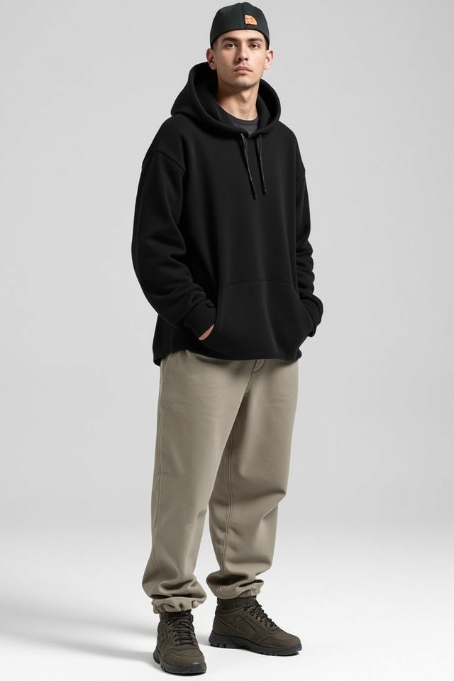 oversized hoodie slim joggers