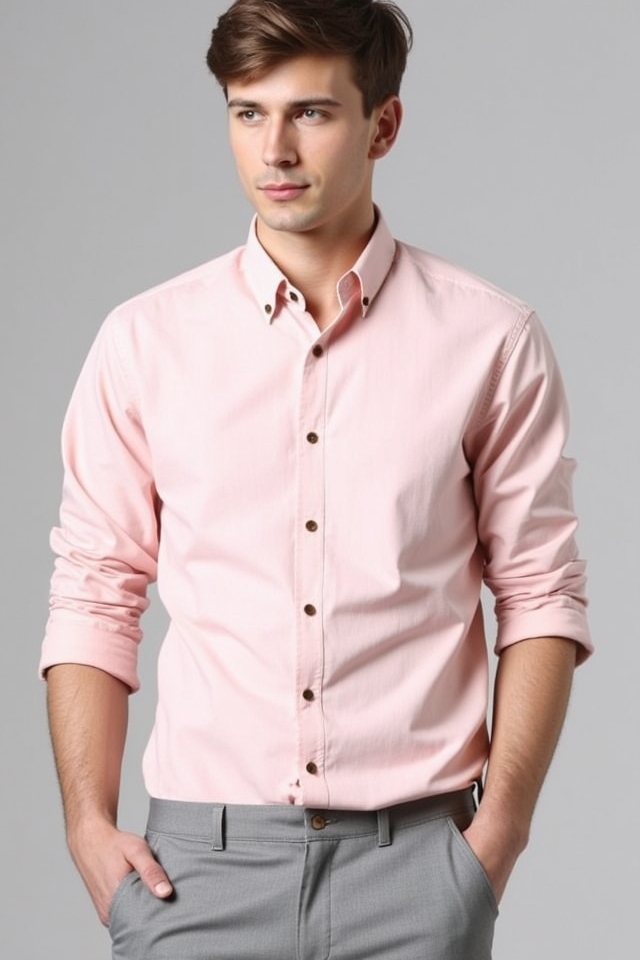 pastel shirt neutral bottoms