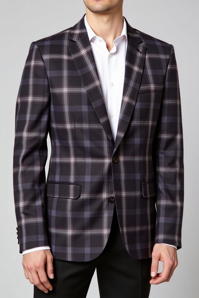 plaid blazer statement ensemble