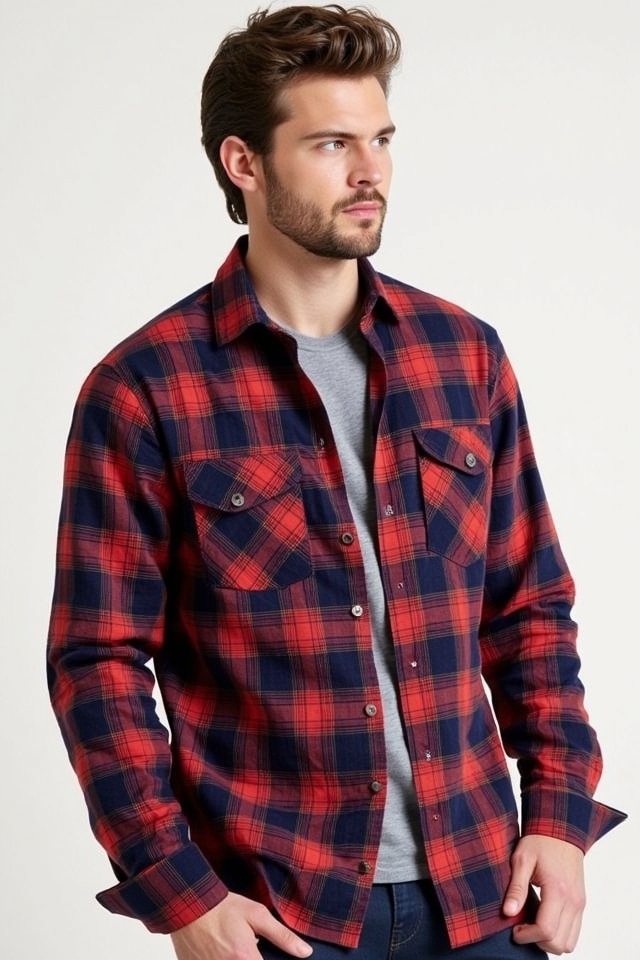 plaid flannel casual comfort