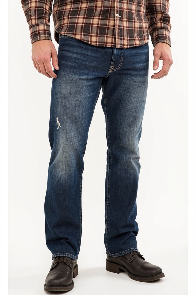 plaid flannel rugged jeans