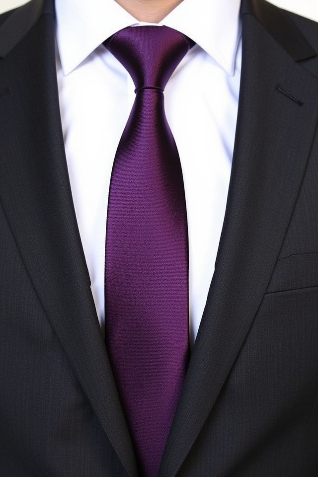 plum tie formal elegance
