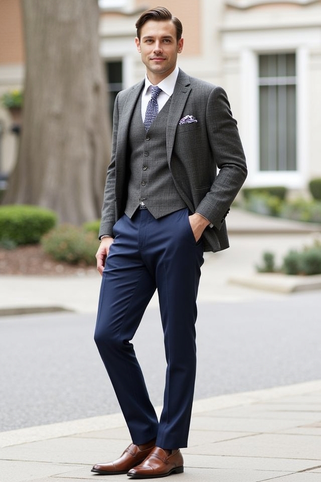 polished preppy vest blazer