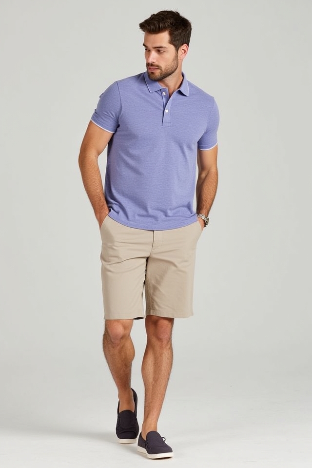 polos and tailored shorts