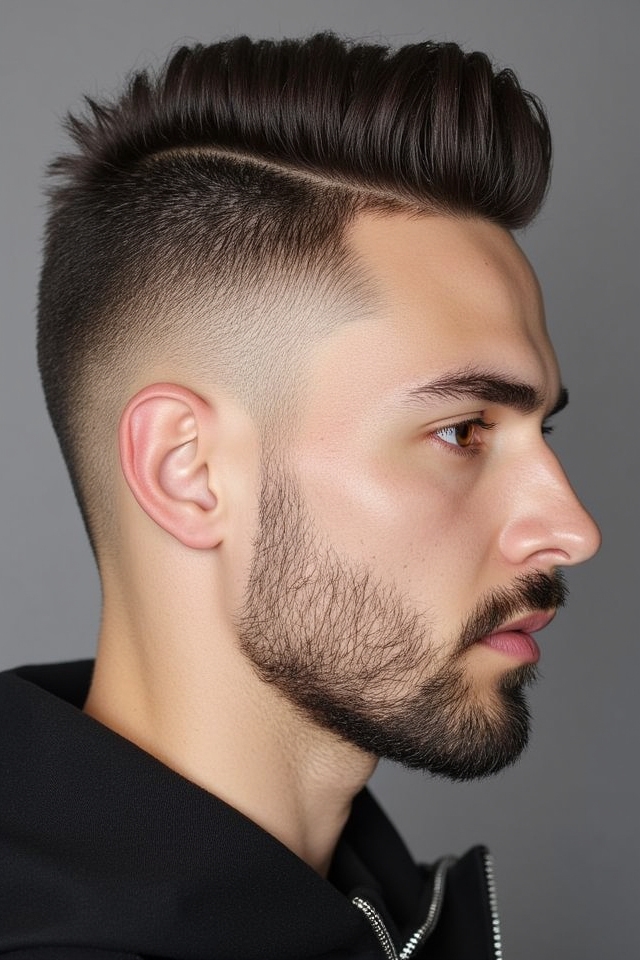 professional short pompadour style