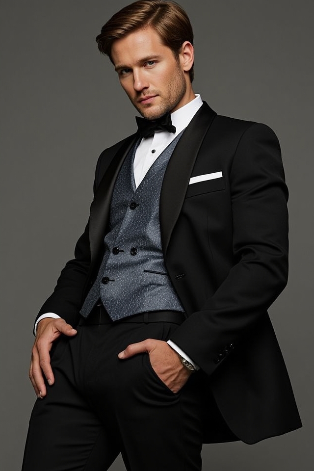 refined black tuxedo ensemble