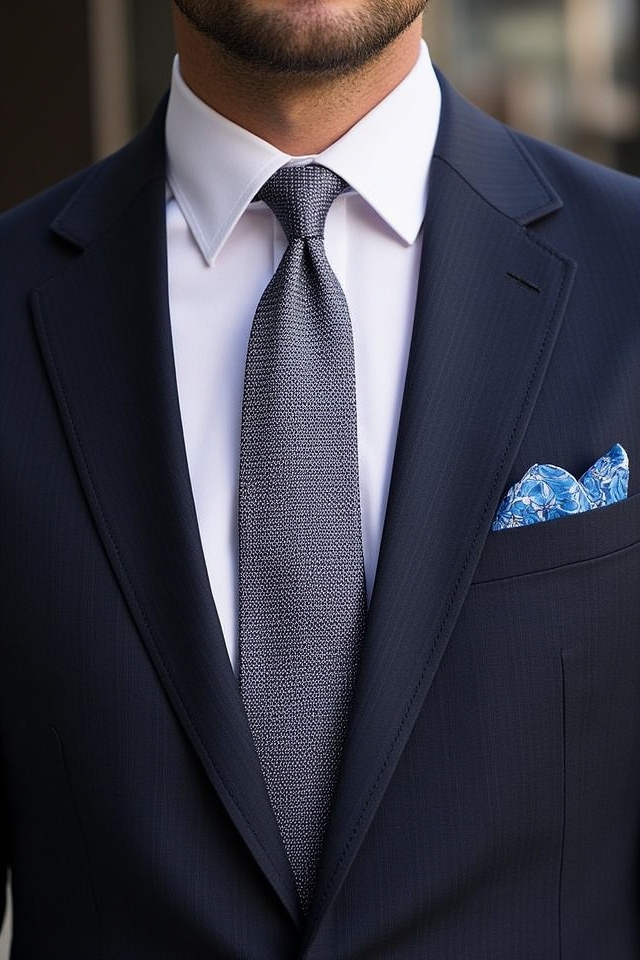 refined tie pocket square