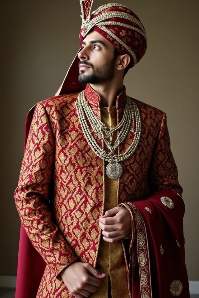 regal embroidered indian menswear
