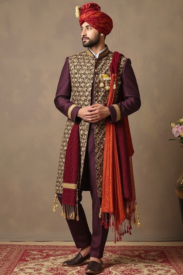 regal jodhpuri wedding attire