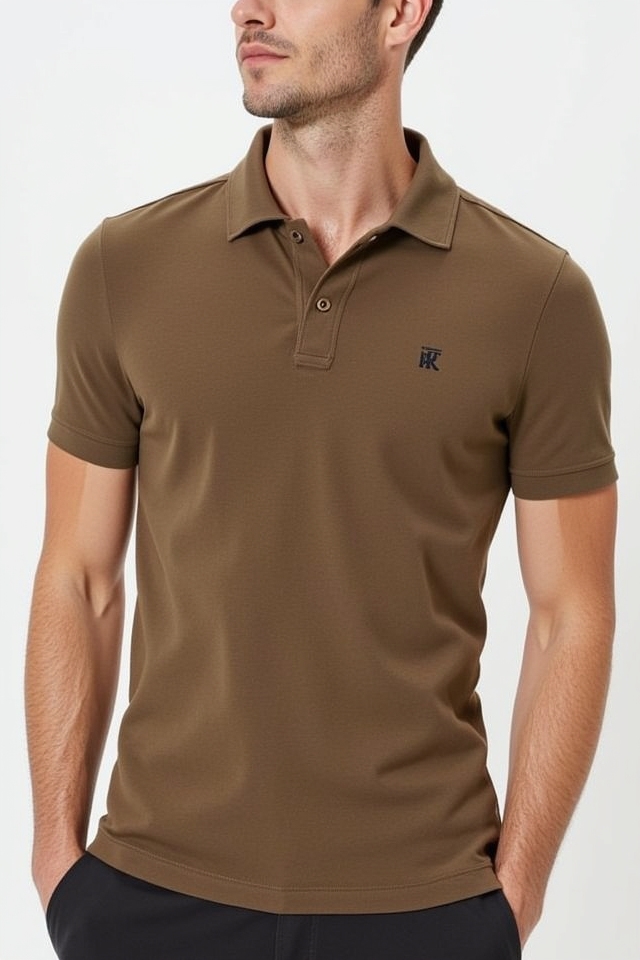 relaxed brown polo essential