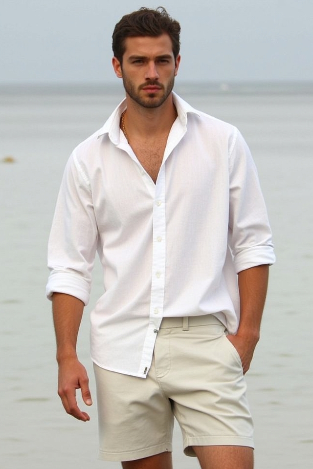 relaxed linen tailored outfit