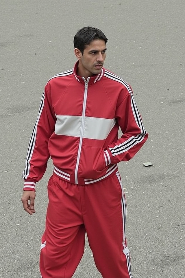 retro baggy tracksuit ensemble