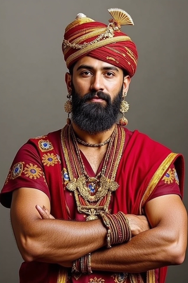 richly embroidered rajputi attire
