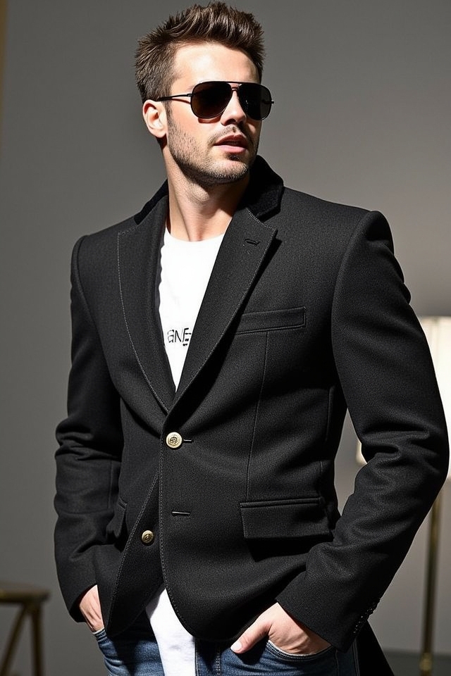 rocker chic blazer style