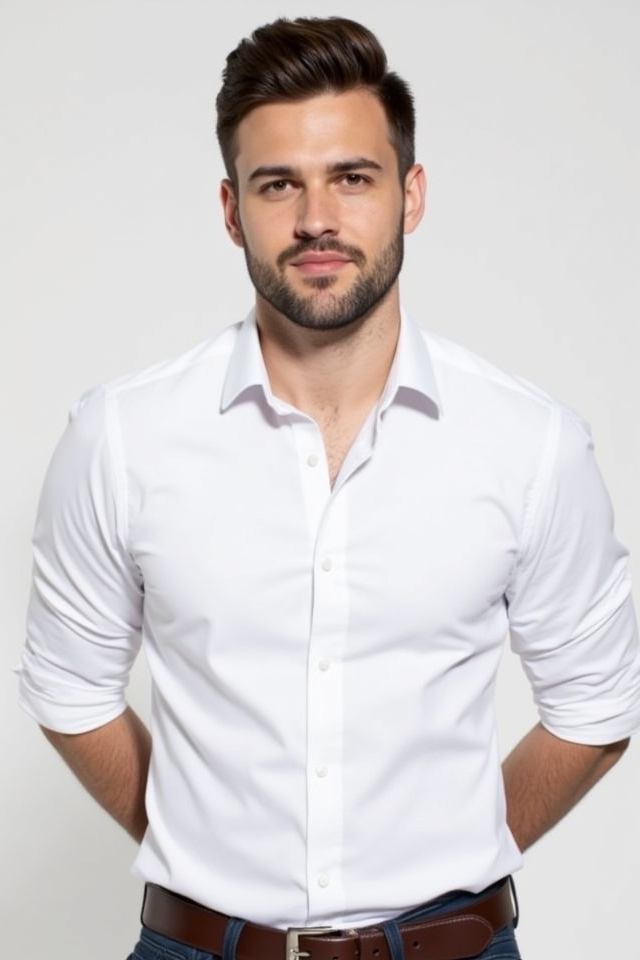 rolled up white shirt