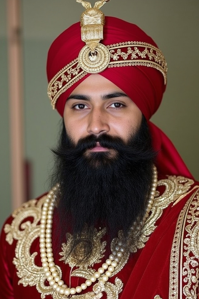 royal sikh beard look
