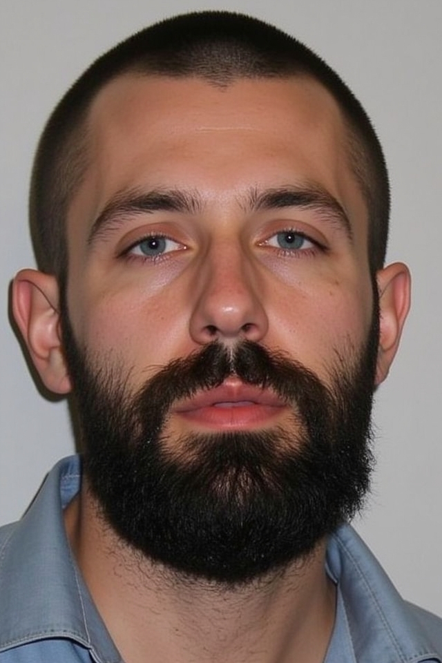 rugged patchy neck beard