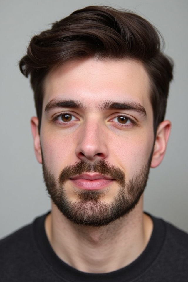 rugged refined patchy stubble