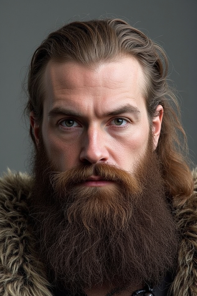 rugged untamed viking beard