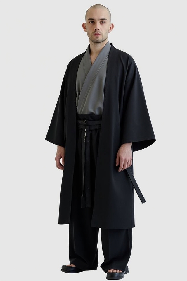 samurai kimono hakama ensemble