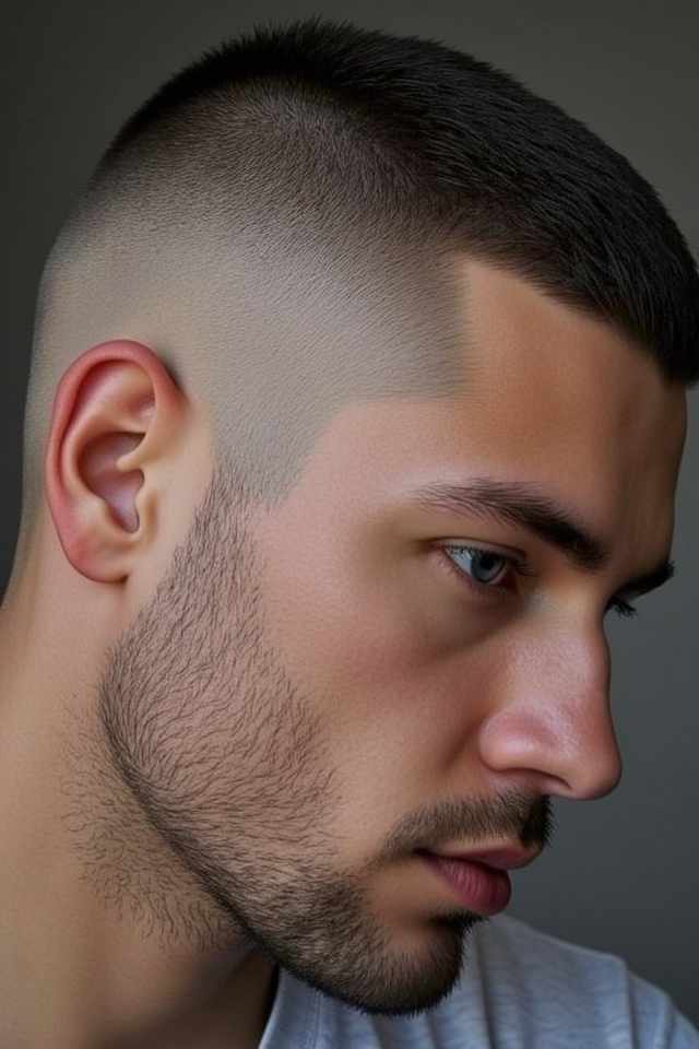 sharp contrast skin taper