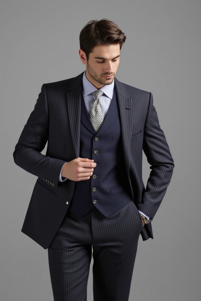 sharp tailored suit ensemble