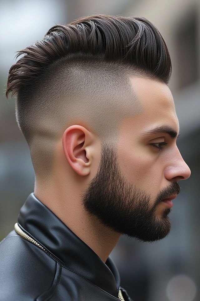 shaved sides edgy mohawk