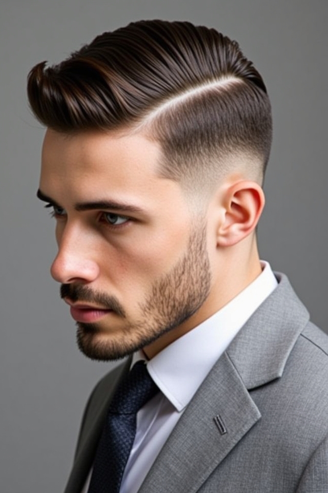 short sides slicked back