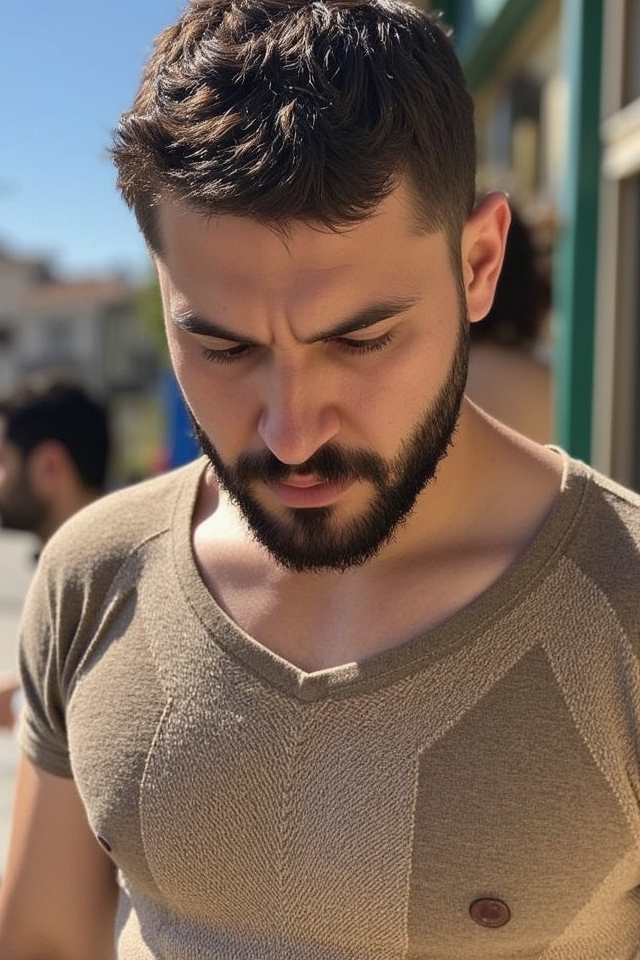 short sides textured top