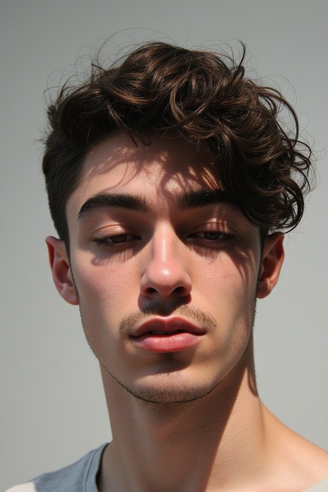 short tapered curly top