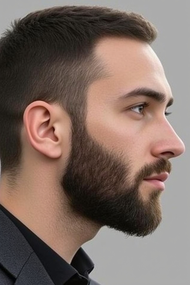 sideburns chin strap style