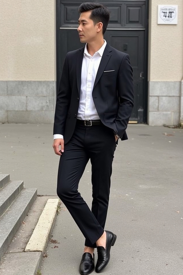 sleek jacket night ensemble