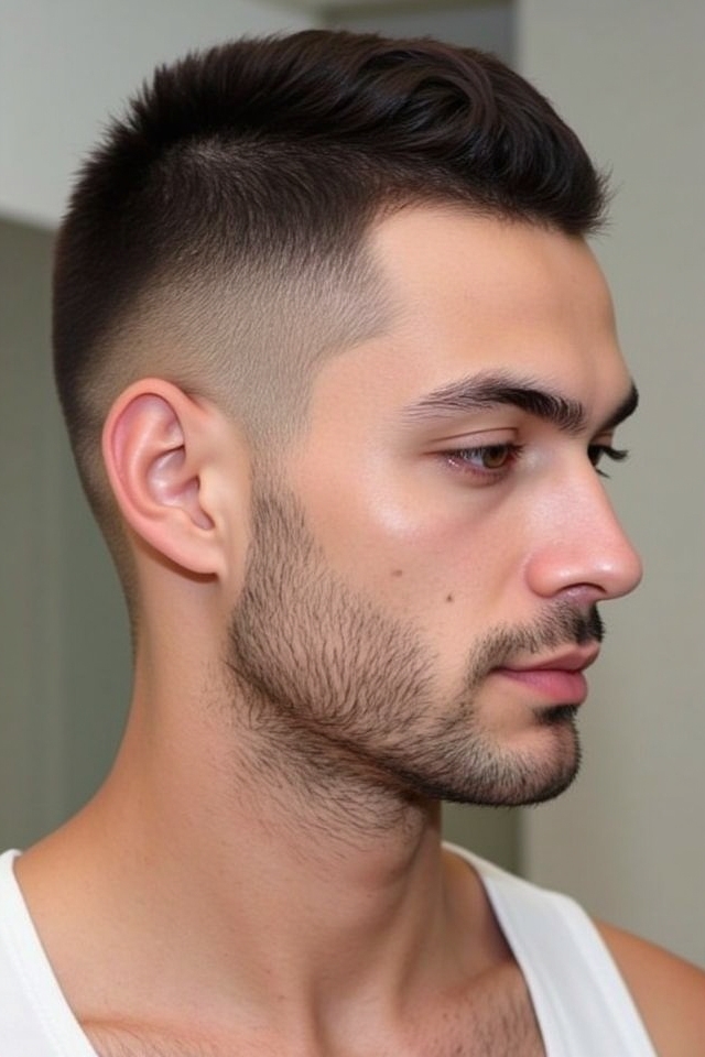 sleek polished shaved sides