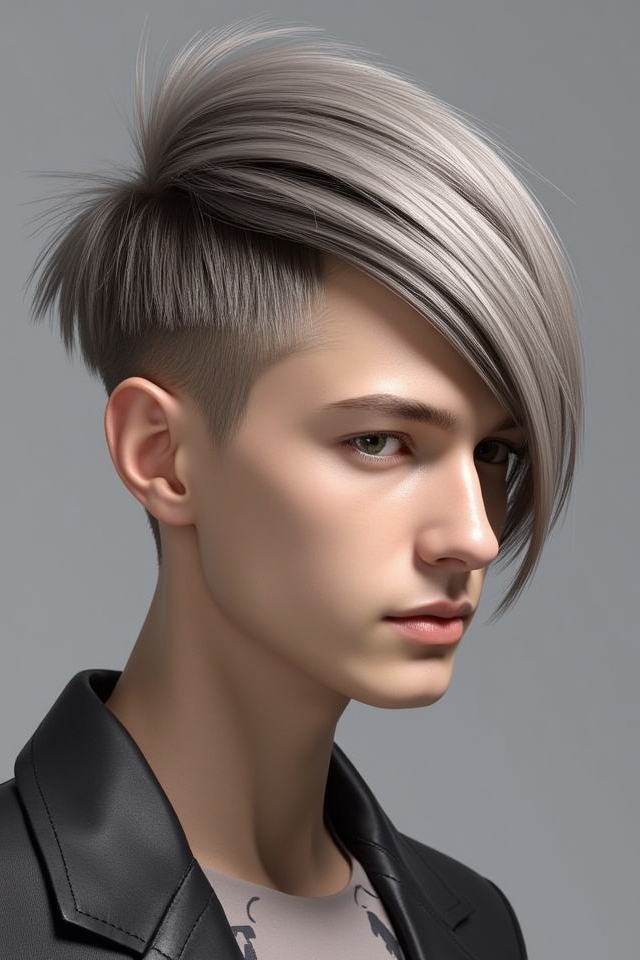 sleek sharp geometric bob