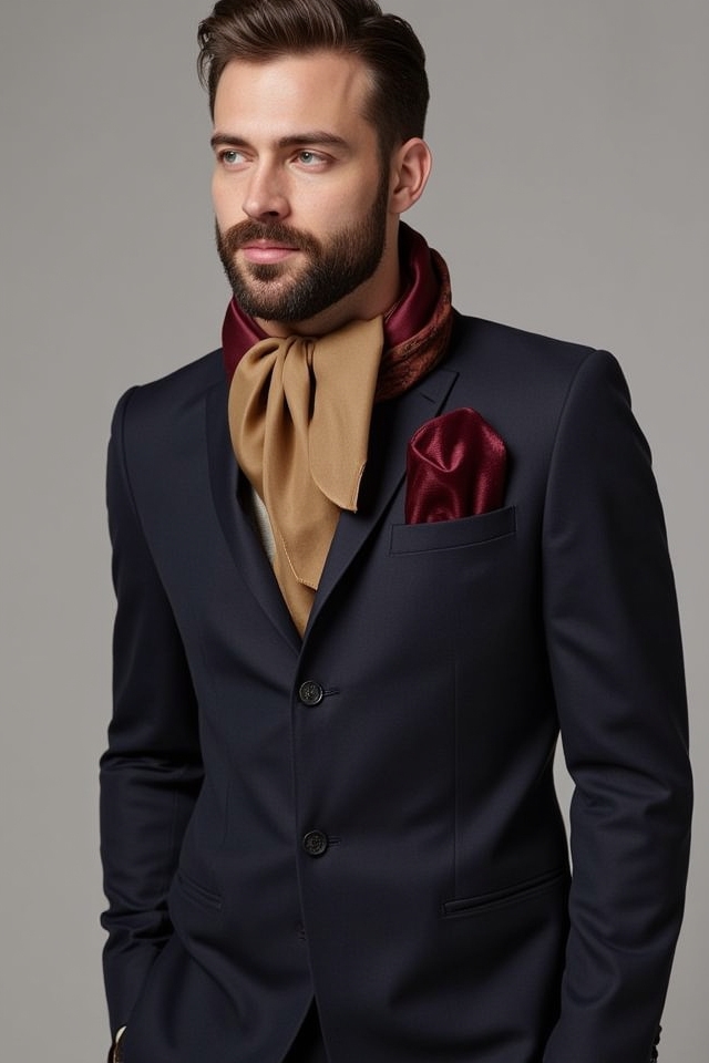 sleek suit silk pairing
