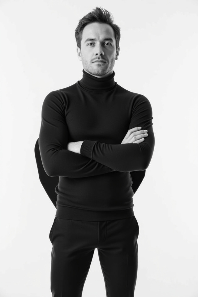sleek turtleneck slim fit