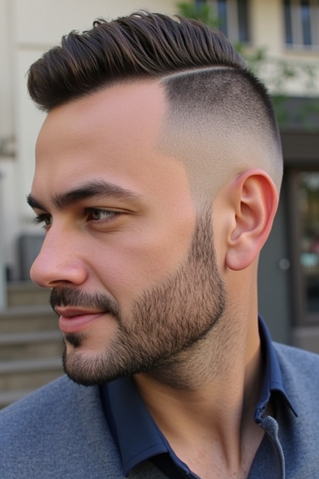sleek undercut short contrast
