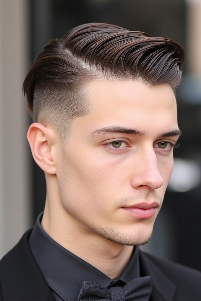 sleek wet look haircut