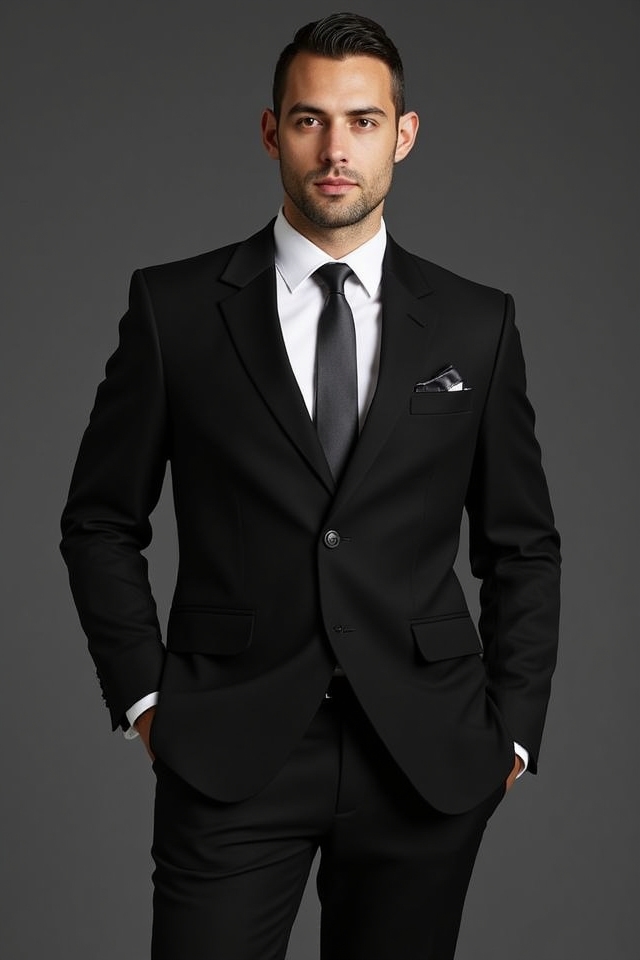 slim fit black elegance
