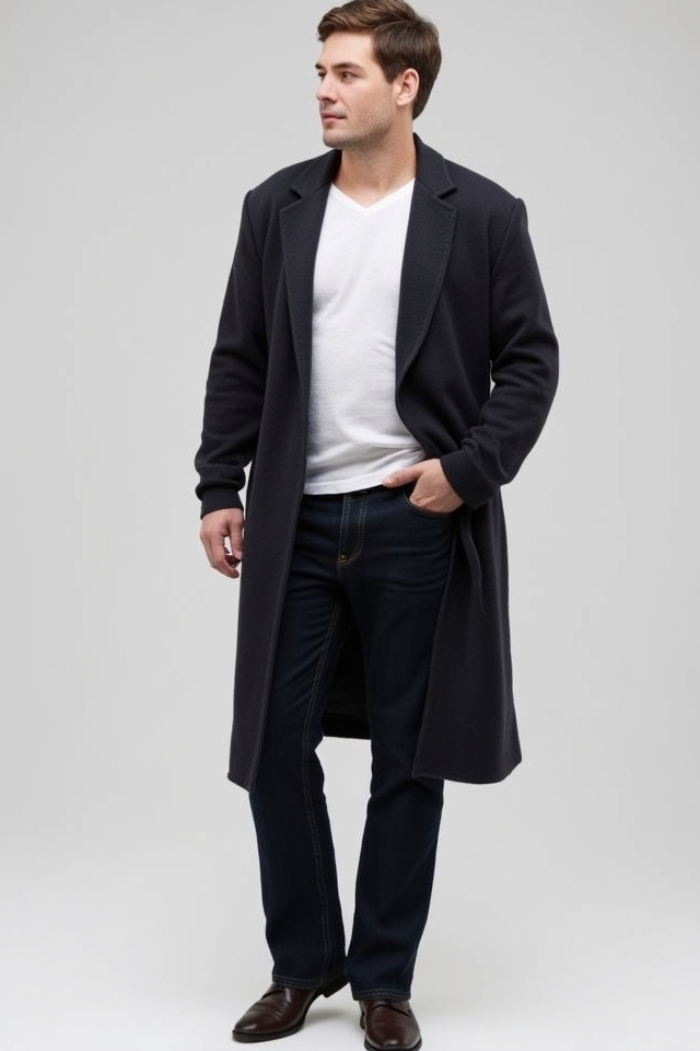 slimming layered dark cardigan