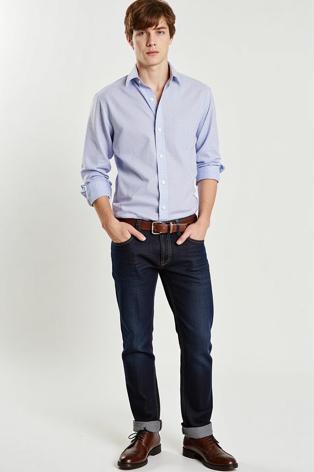 smart casual button up ensemble