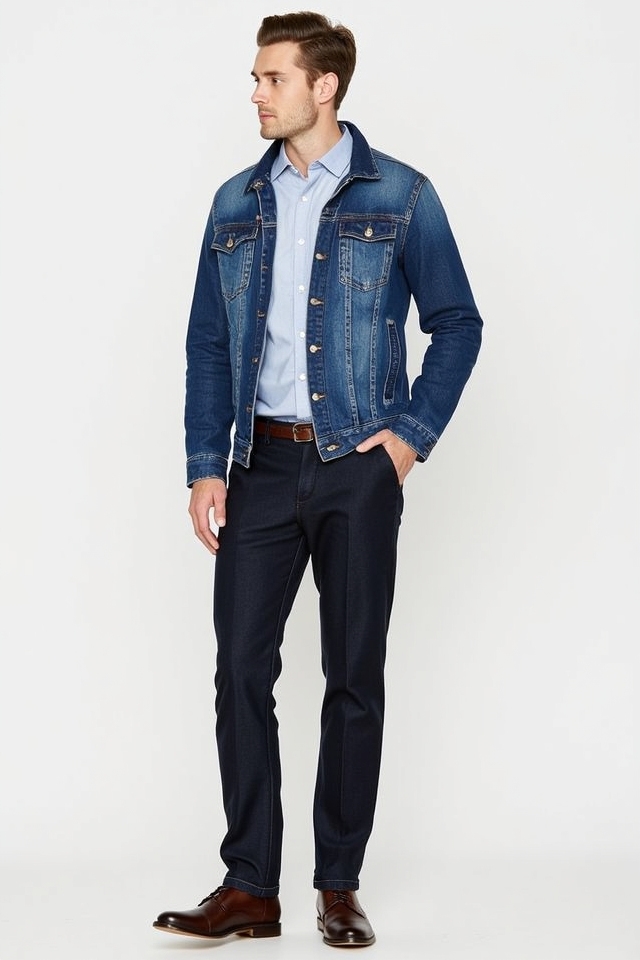 smart casual denim ensemble