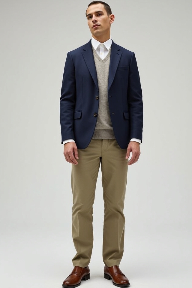 smart casual layered ensemble