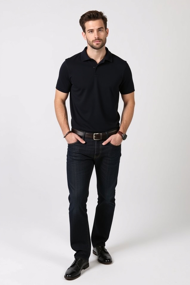 smart casual polo outfit